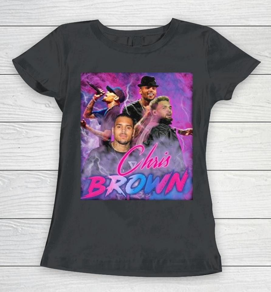 Groovy Chris Brown Breezy 90S Hip Hop Rapper Women T-Shirt