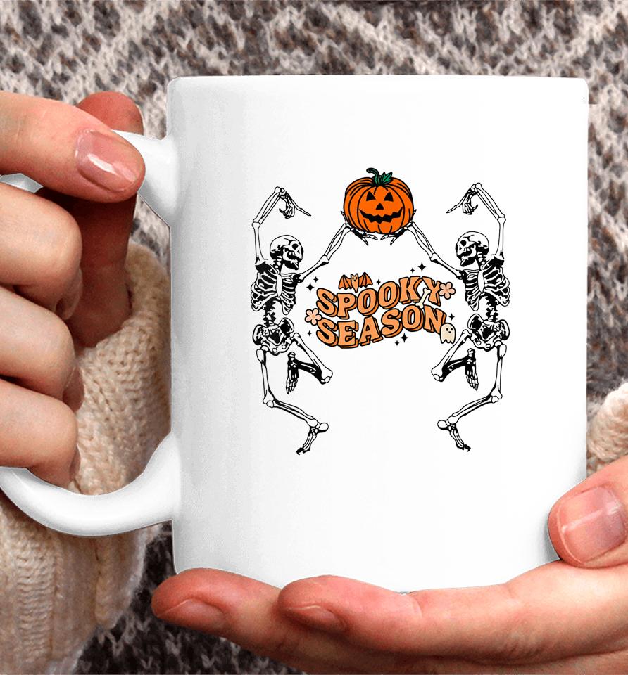 Groovy Ghost Spooky Season Funny Halloween Skeleton Dancing Coffee Mug