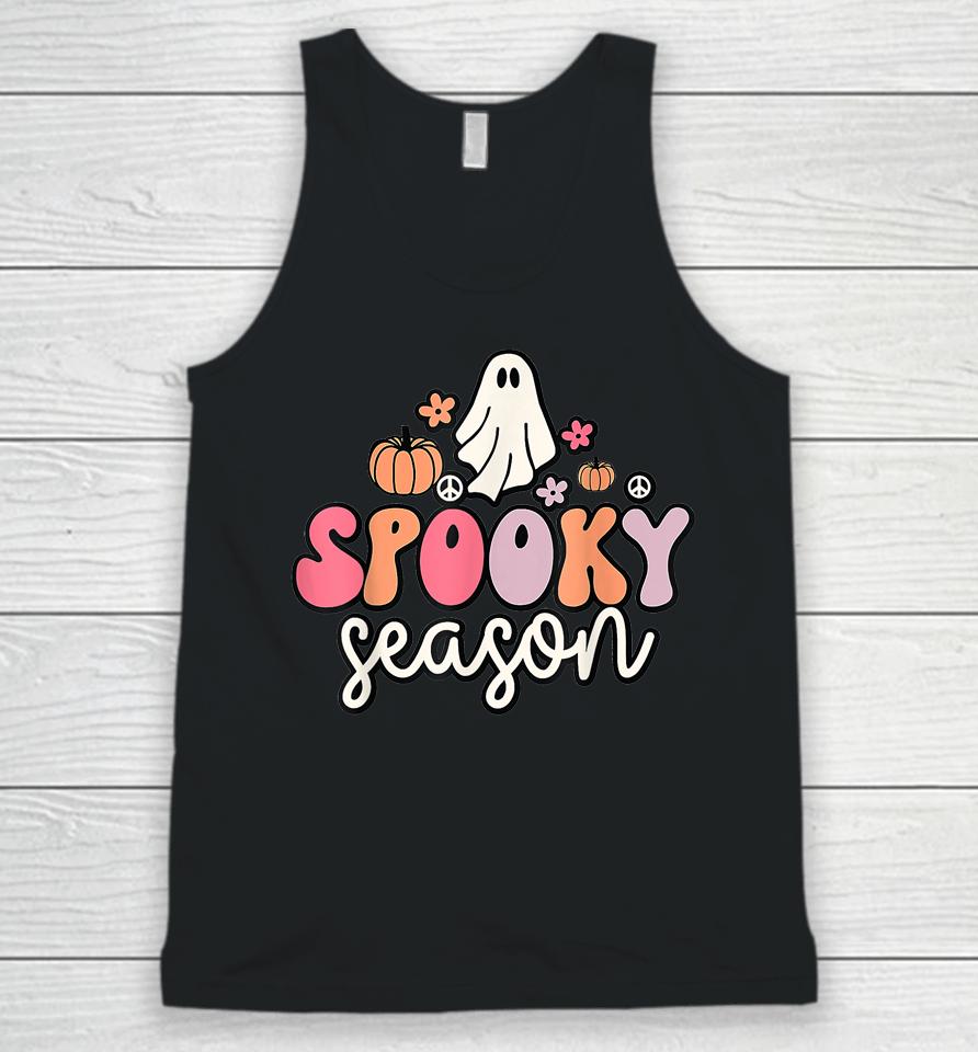 Groovy Ghost Spooky Season Unisex Tank Top