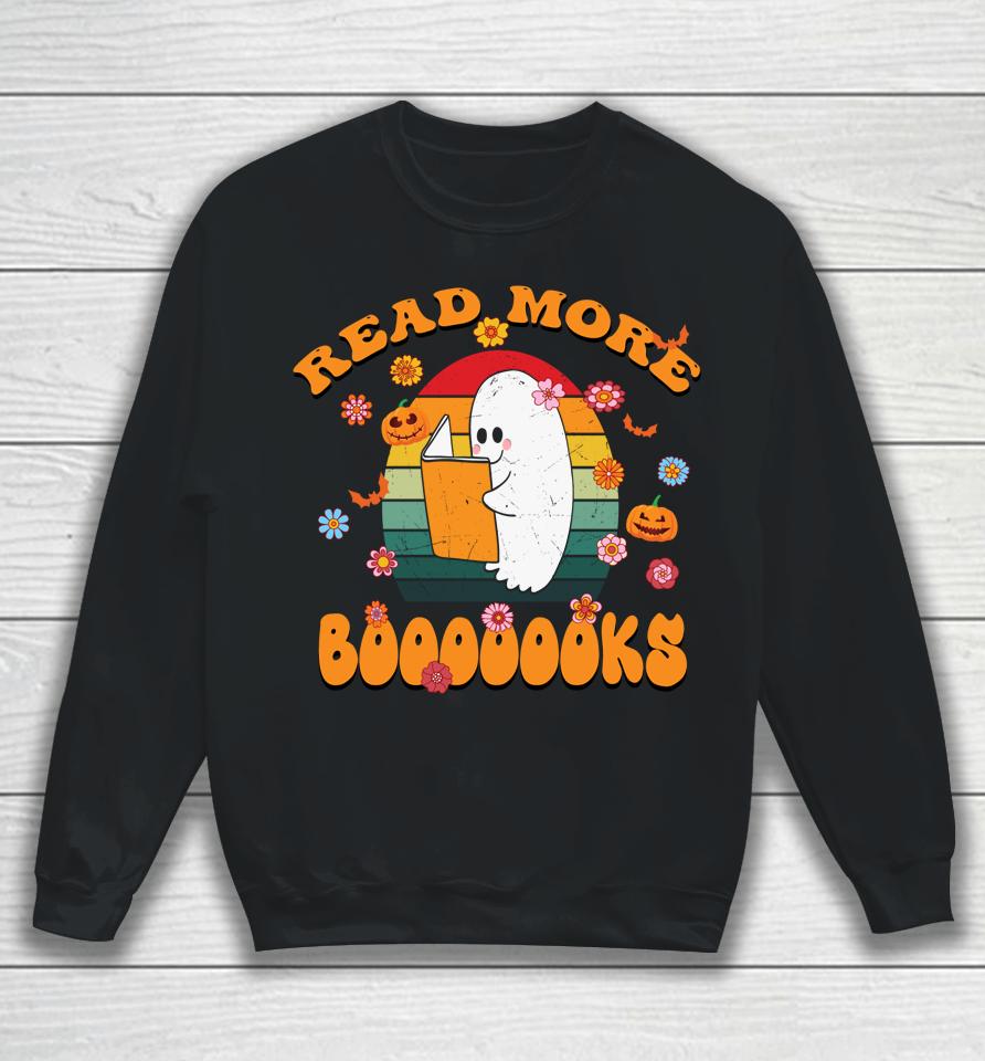 Groovy Halloween Funny Reading Books Spooky Boo Read A Book Sweatshirt