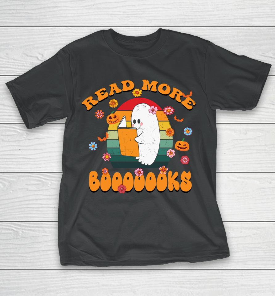Groovy Halloween Funny Reading Books Spooky Boo Read A Book T-Shirt