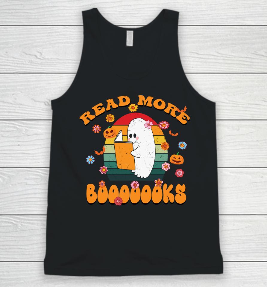 Groovy Halloween Funny Reading Books Spooky Boo Read A Book Unisex Tank Top