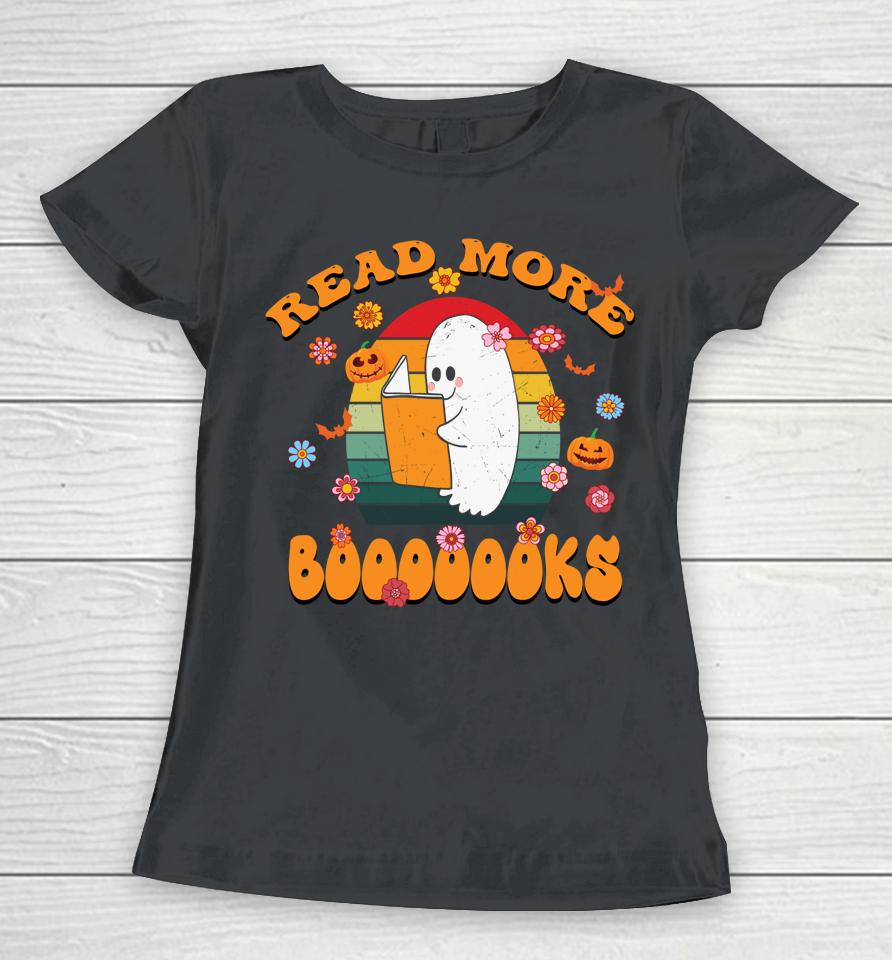 Groovy Halloween Funny Reading Books Spooky Boo Read A Book Women T-Shirt