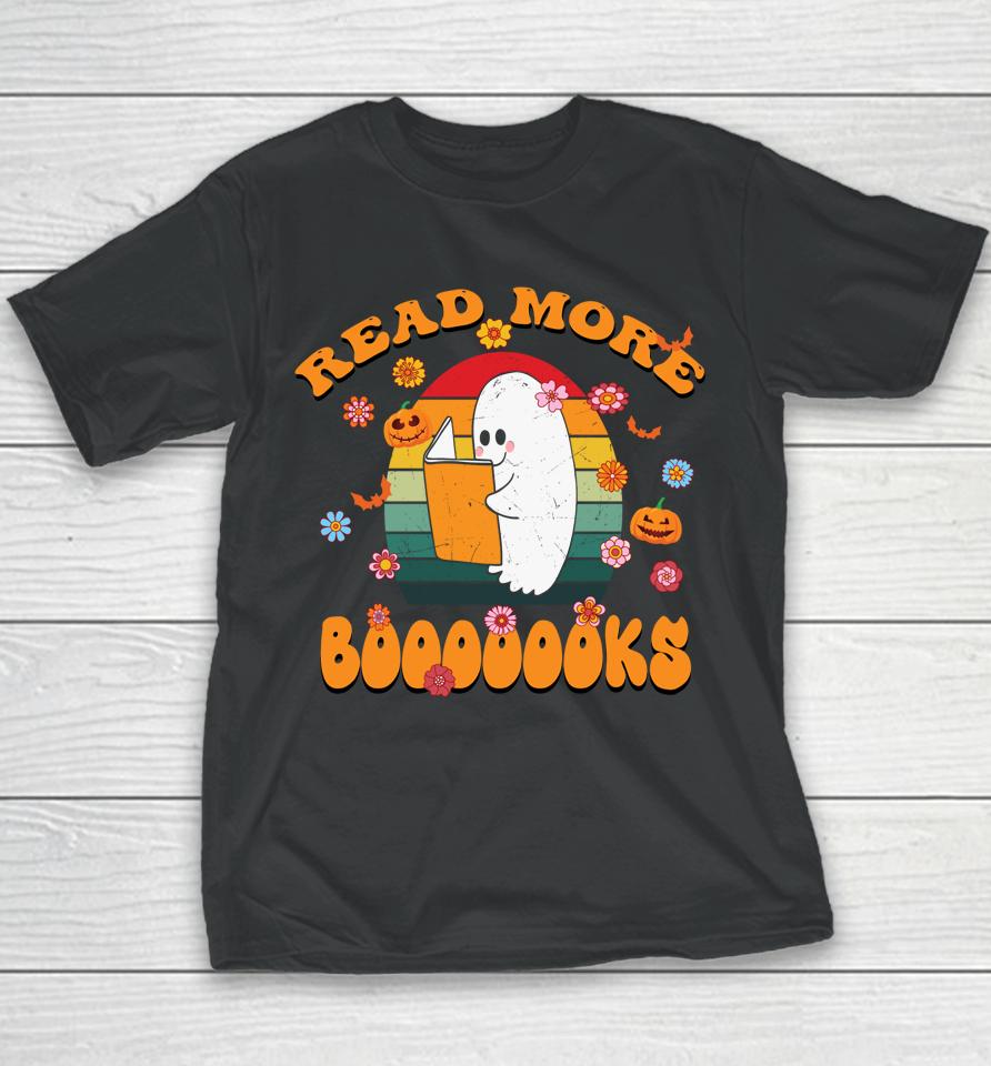 Groovy Halloween Funny Reading Books Spooky Boo Read A Book Youth T-Shirt