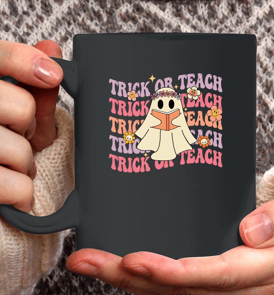 Groovy Halloween Trick Or Teach Boo Ghost Pre-K Teacher Life Coffee Mug