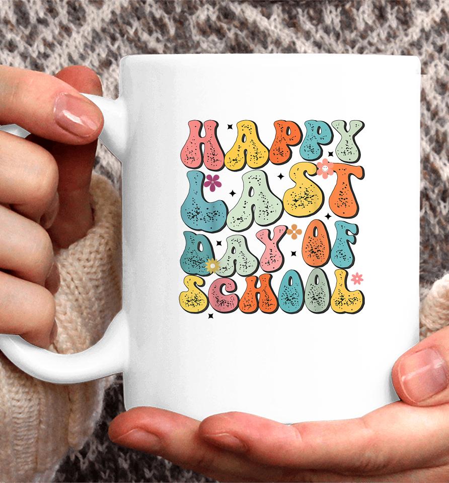 Groovy Happy Last Day Of School Teacher Student Graduation Coffee Mug
