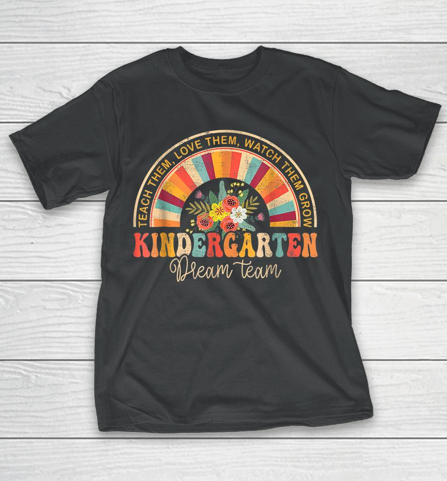 Groovy Kindergarten Vibes Team Back To School Teachers Kids T-Shirt