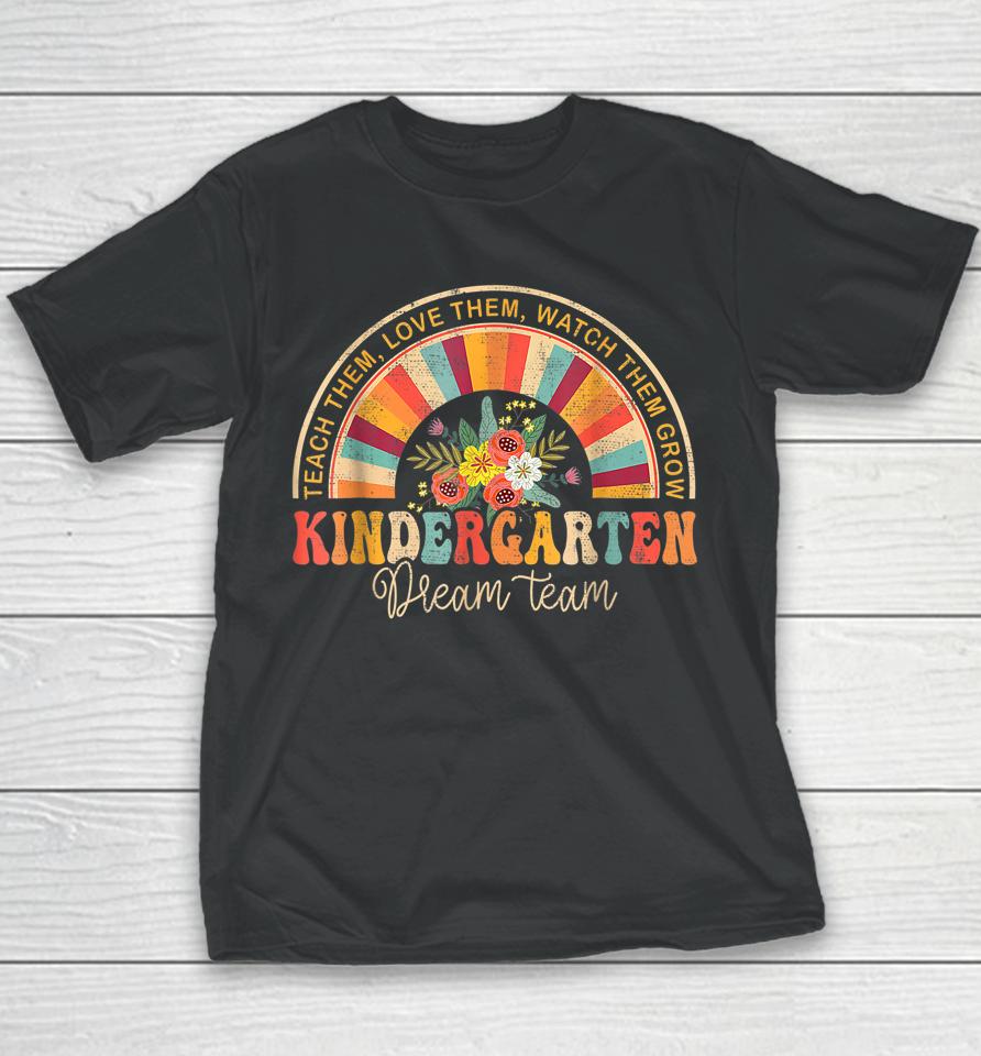 Groovy Kindergarten Vibes Team Back To School Teachers Kids Youth T-Shirt
