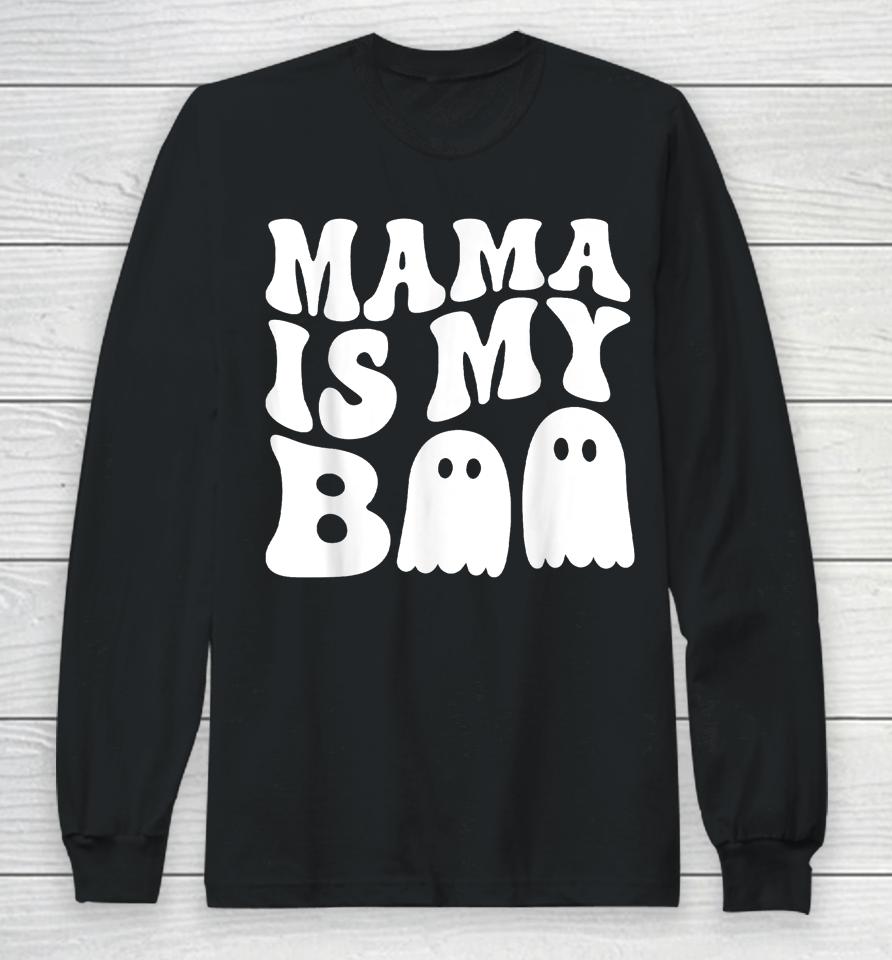 Groovy Mama Is My Boo Halloween Long Sleeve T-Shirt