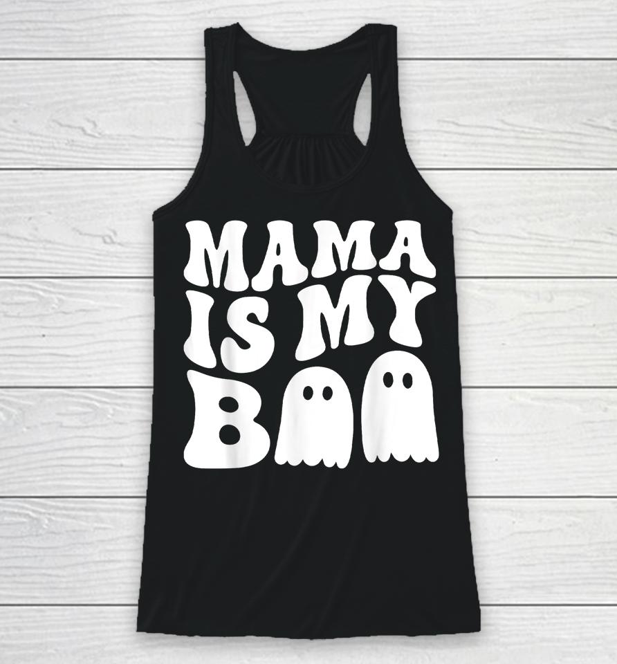 Groovy Mama Is My Boo Halloween Racerback Tank