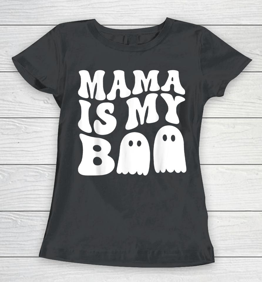 Groovy Mama Is My Boo Halloween Women T-Shirt