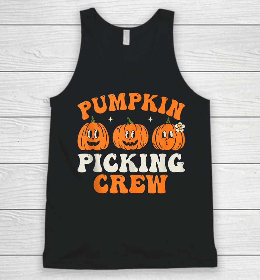 Groovy Pumpkin Picking Crew Squad Fall Autumn Halloween Unisex Tank Top