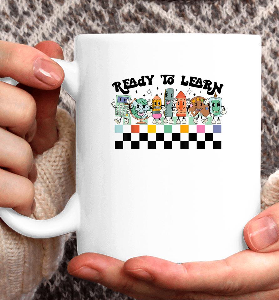 Groovy Retro Teacher Life Daisy Hippy Be Kind Back To School Coffee Mug