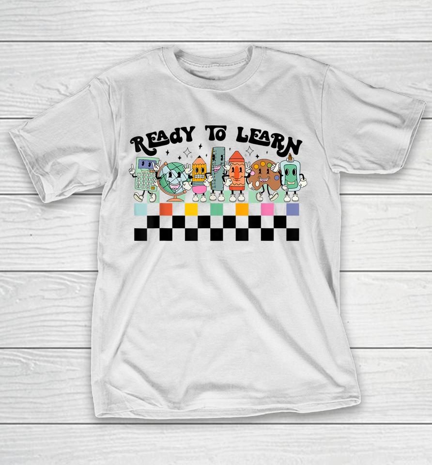 Groovy Retro Teacher Life Daisy Hippy Be Kind Back To School T-Shirt