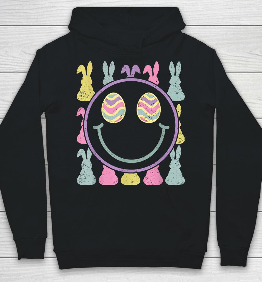 Groovy Smile Face Happy Easter Day Hoodie