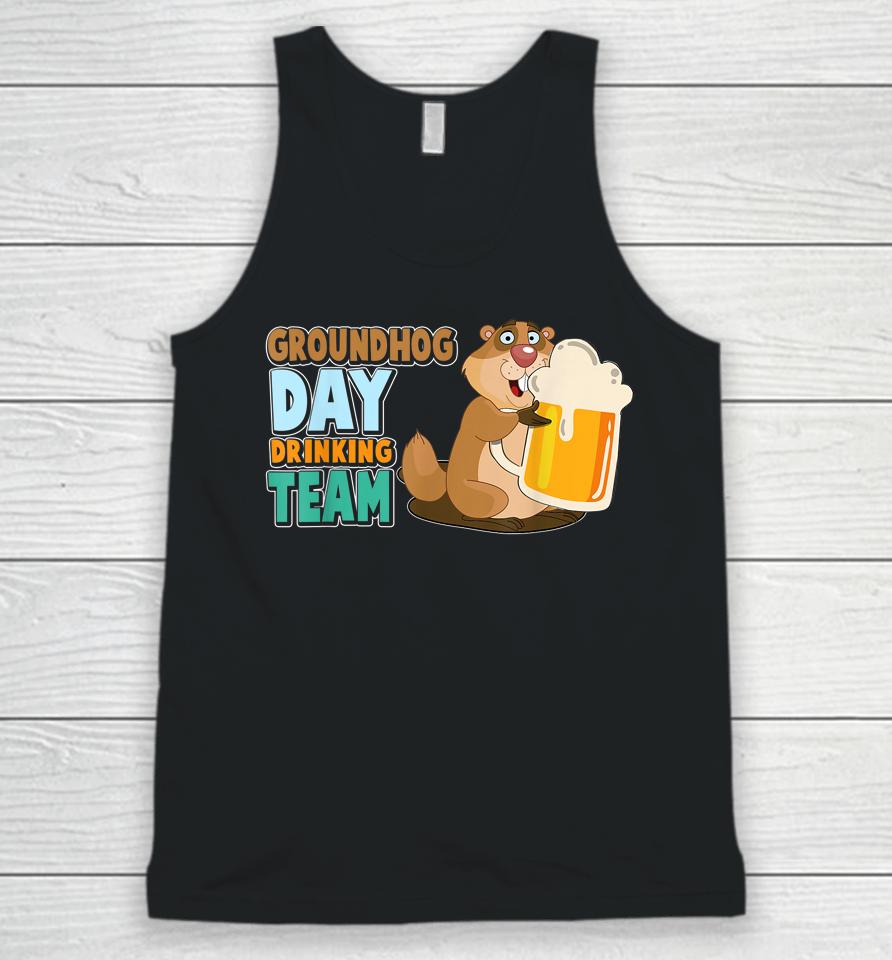 Groundhog Day Drinking Matching Team Party Beer Lover Unisex Tank Top