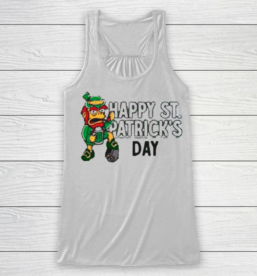 Groundskeeper Willie Happy St Patrick’s Day 2024 Racerback Tank