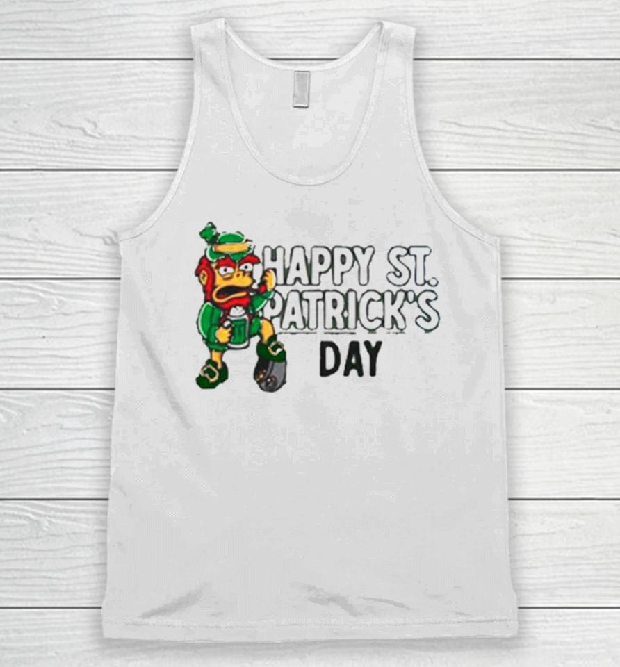 Groundskeeper Willie Happy St Patrick’s Day 2024 Unisex Tank Top