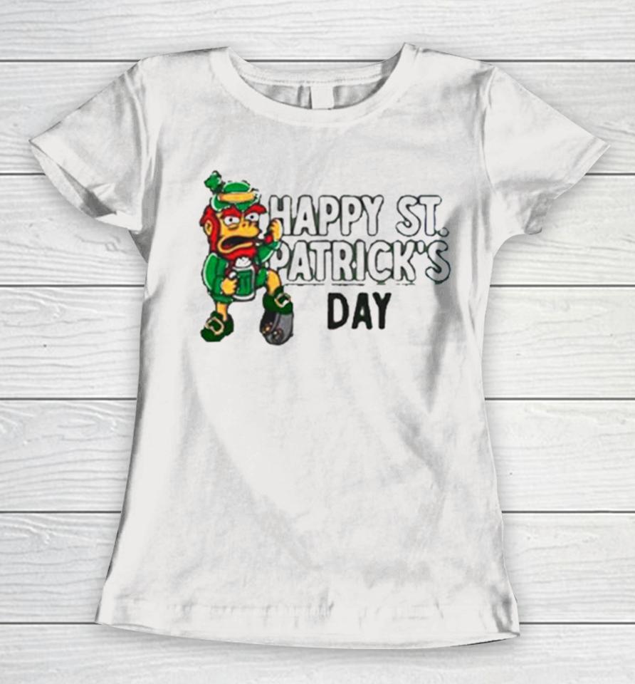 Groundskeeper Willie Happy St Patrick’s Day 2024 Women T-Shirt