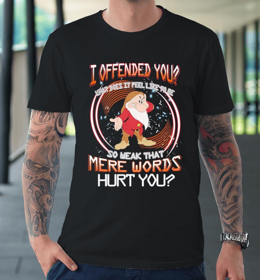 Grumpy I Offended You So Weak That Mere Words Hurt You Vintage Premium T-Shirt