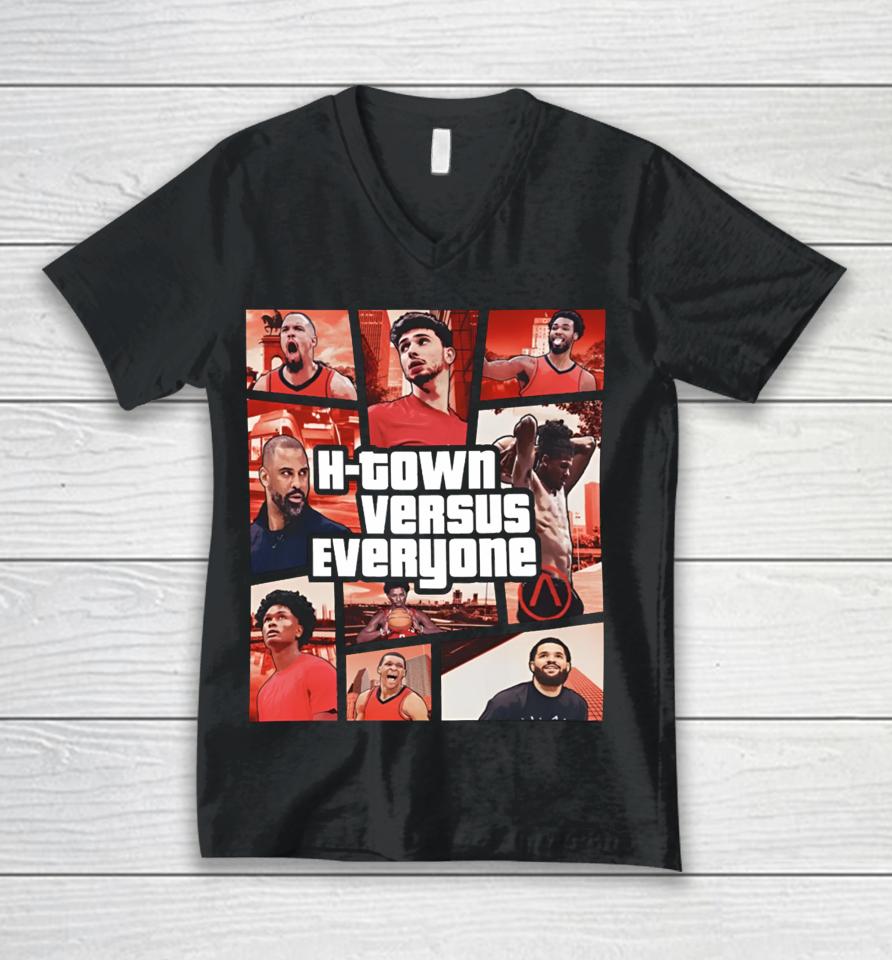 Gta H-Town Vs Everyone Unisex V-Neck T-Shirt