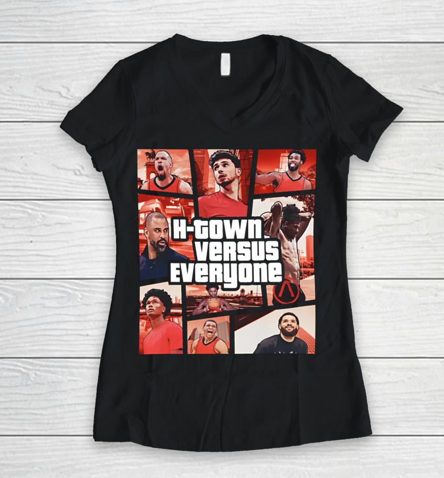 Gta H-Town Vs Everyone Women V-Neck T-Shirt