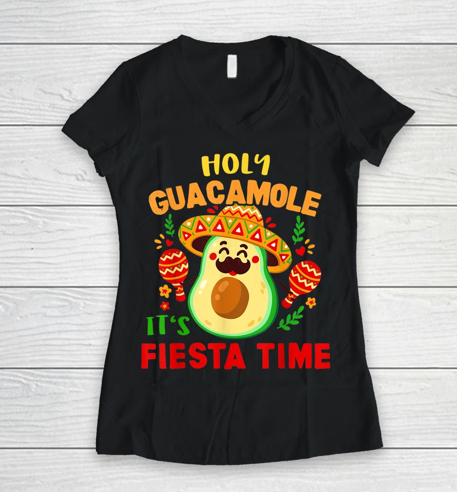 Guacamole Cinco De Mayo Mexican Fiesta Gift Women V-Neck T-Shirt