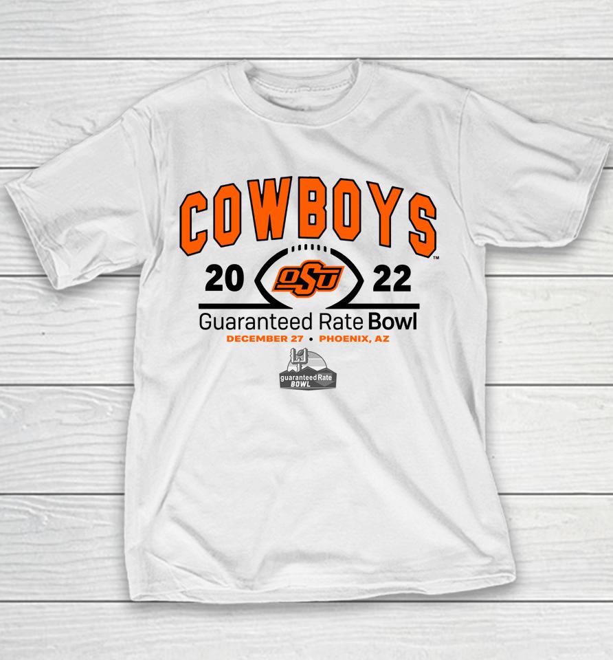 Guaranteed Rate Bowl 2022 Oklahoma State Team Logo Youth T-Shirt