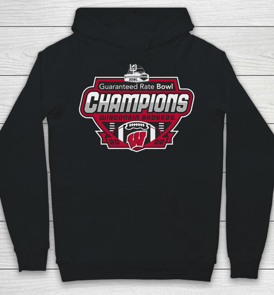 Guaranteed Rate Bowl 2022 Wisconsin Dadgers Champions Shield Hoodie