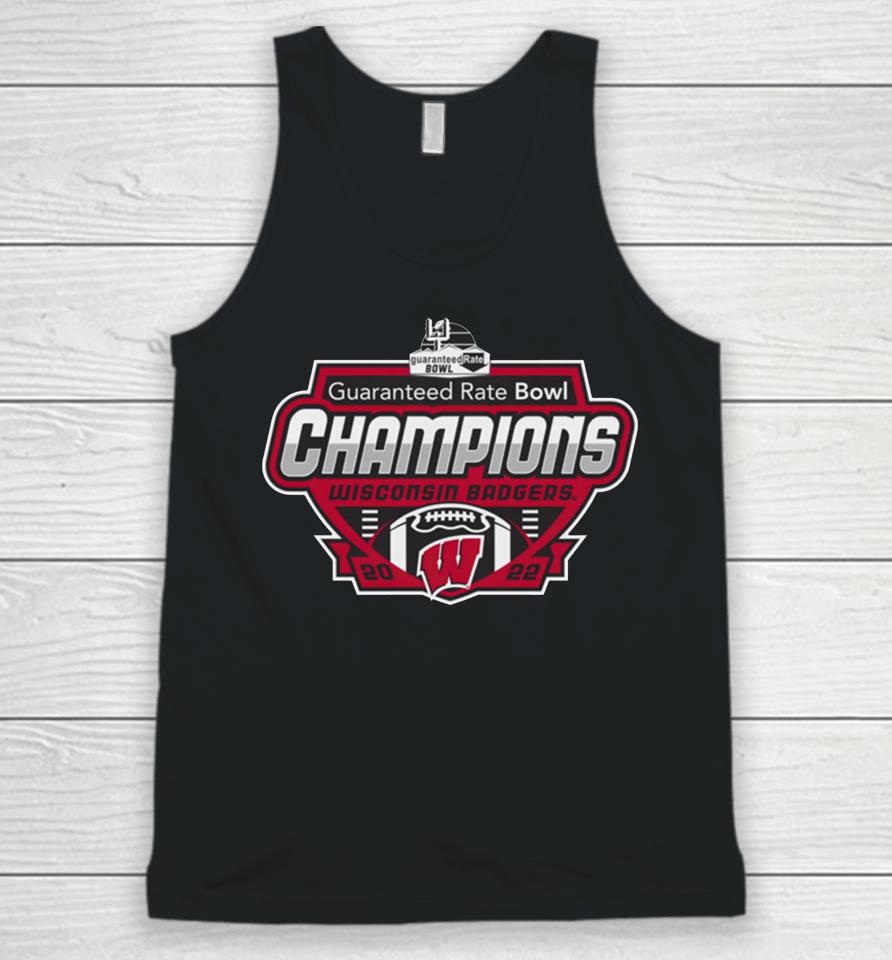 Guaranteed Rate Bowl 2022 Wisconsin Dadgers Champions Shield Unisex Tank Top