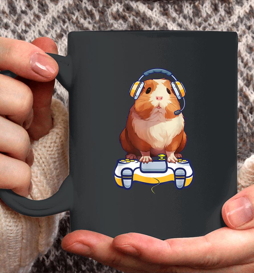 Guinea Pig And Video Gamer Lover Fluffy Cavy Gamers Coffee Mug