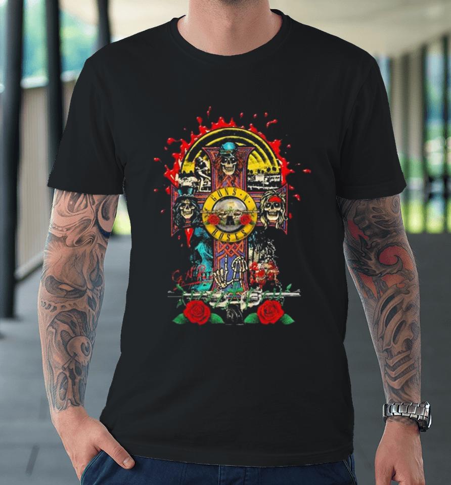 Guns N Roses Hollywood Bowl Los Angeles California Logo Premium T-Shirt