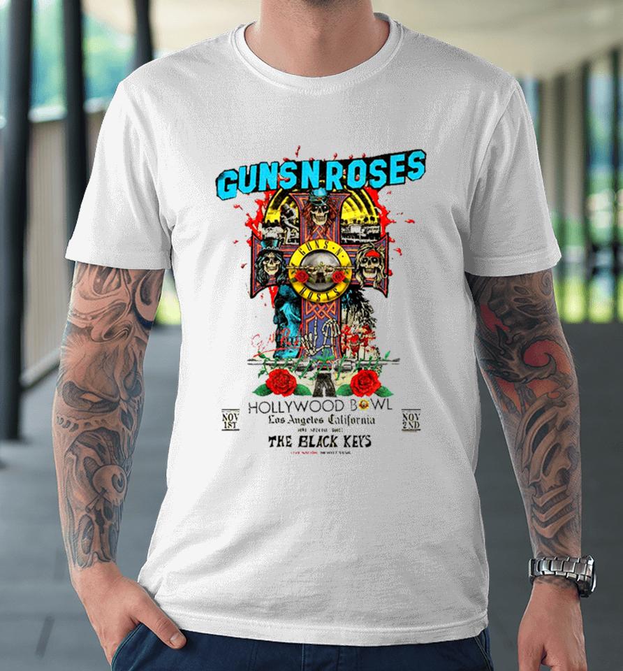 Guns N Roses Hollywood Bowl Los Angeles California With The Black Keys Live Nation 1St And 2Nd November 2023 Tour Premium T-Shirt