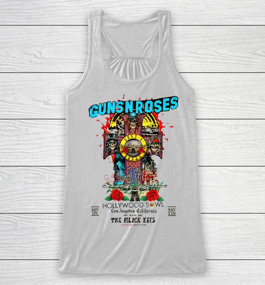 Guns N Roses Hollywood Bowl Los Angeles California With The Black Keys Live Nation 1St And 2Nd November 2023 Tour Racerback Tank