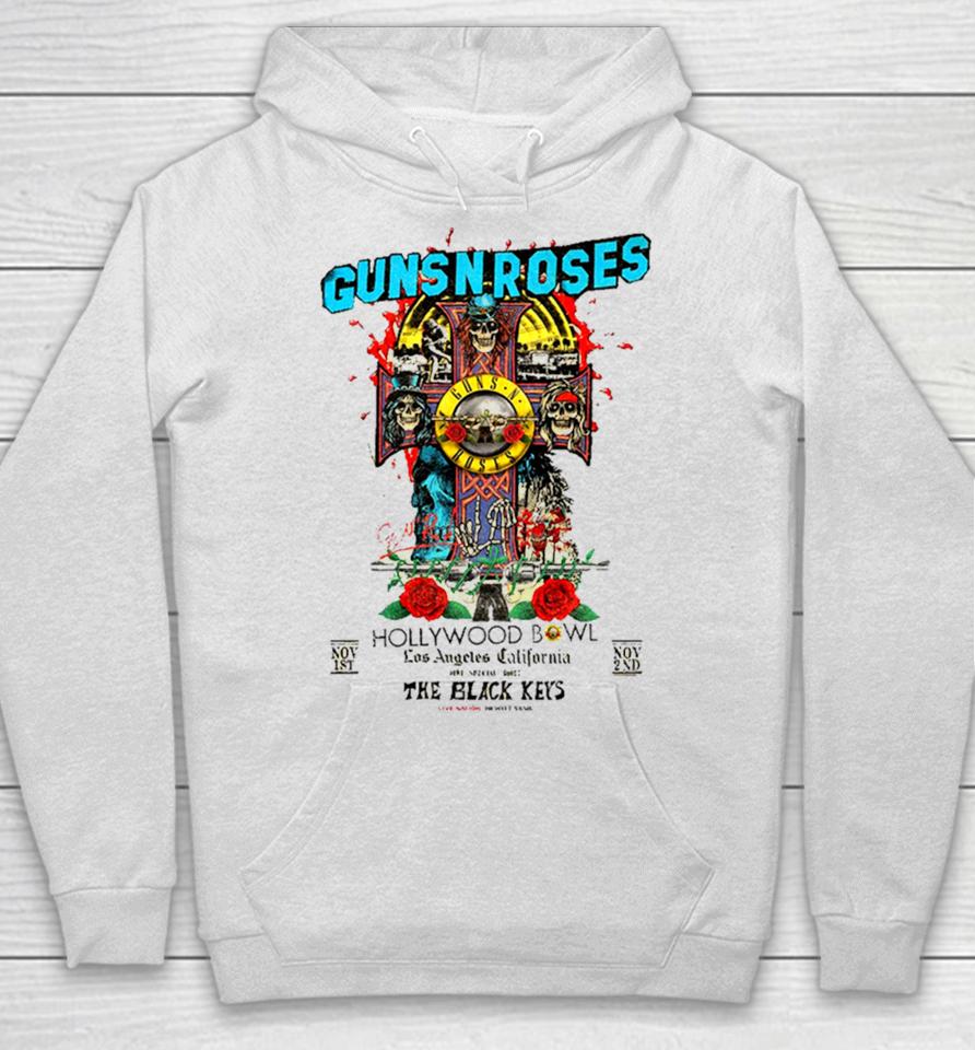 Guns N Roses Hollywood Bowl Los Angeles California With The Black Keys Live Nation 1St And 2Nd November 2023 Tour Hoodie