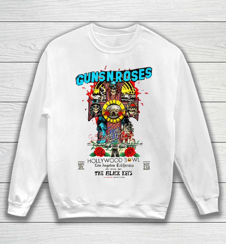 Guns N Roses Hollywood Bowl Los Angeles California With The Black Keys Live Nation 1St And 2Nd November 2023 Tour Sweatshirt