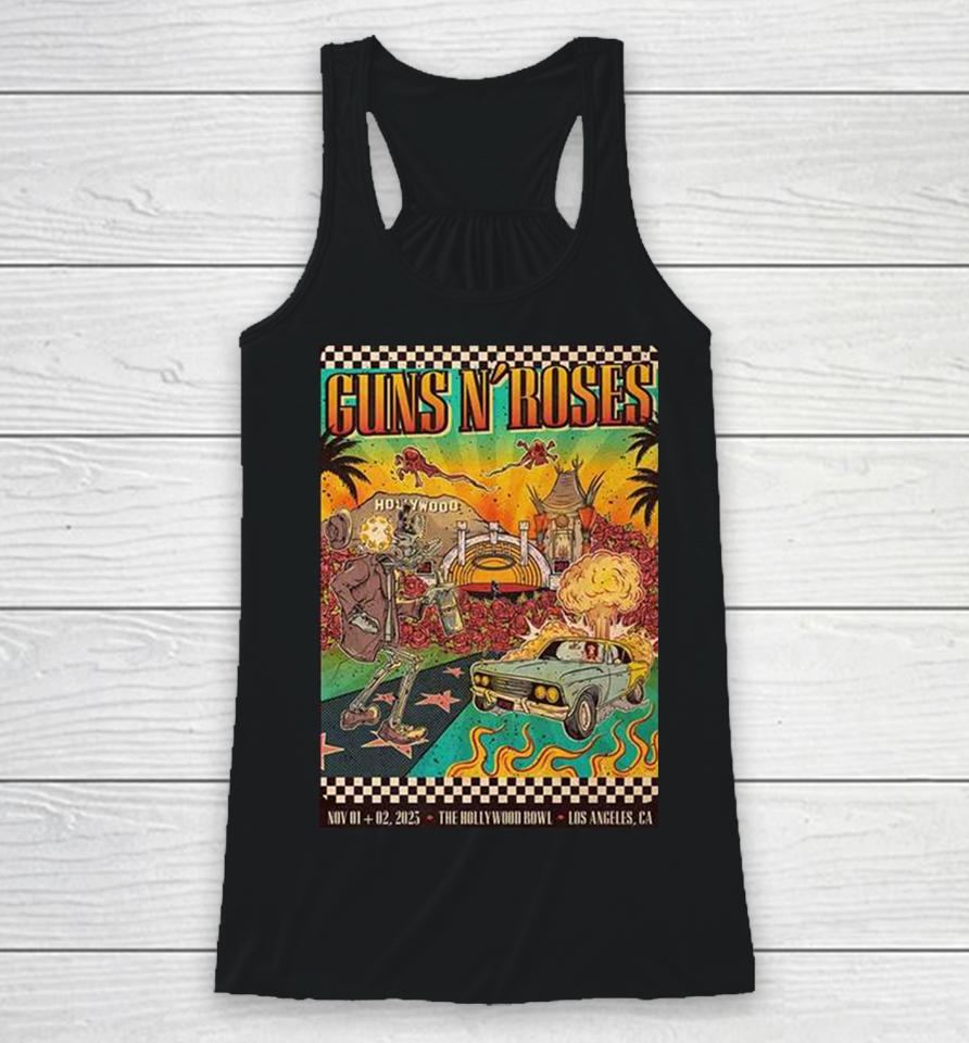 Guns N Roses Hollywood Bowl Los Angeles California With Very Special Guest The Black Keys In 1St And 2Nd November 2023 Racerback Tank
