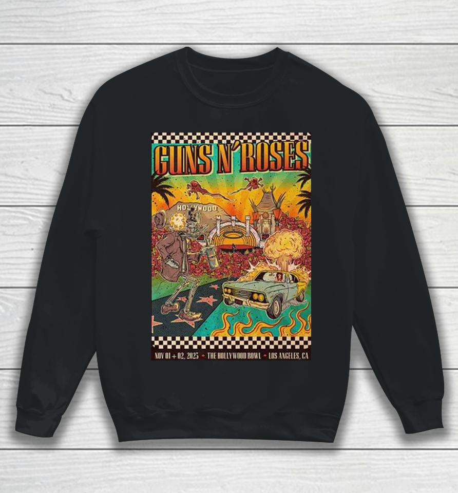 Guns N Roses Hollywood Bowl Los Angeles California With Very Special Guest The Black Keys In 1St And 2Nd November 2023 Sweatshirt