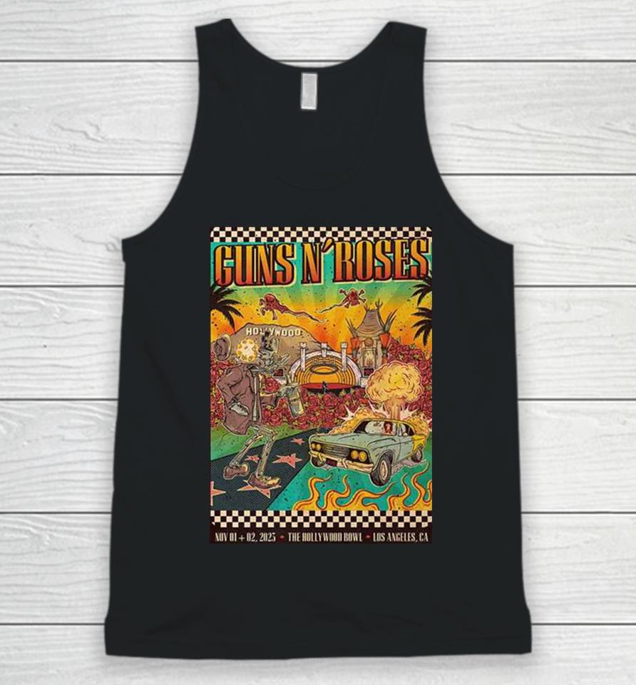 Guns N Roses Hollywood Bowl Los Angeles California With Very Special Guest The Black Keys In 1St And 2Nd November 2023 Unisex Tank Top