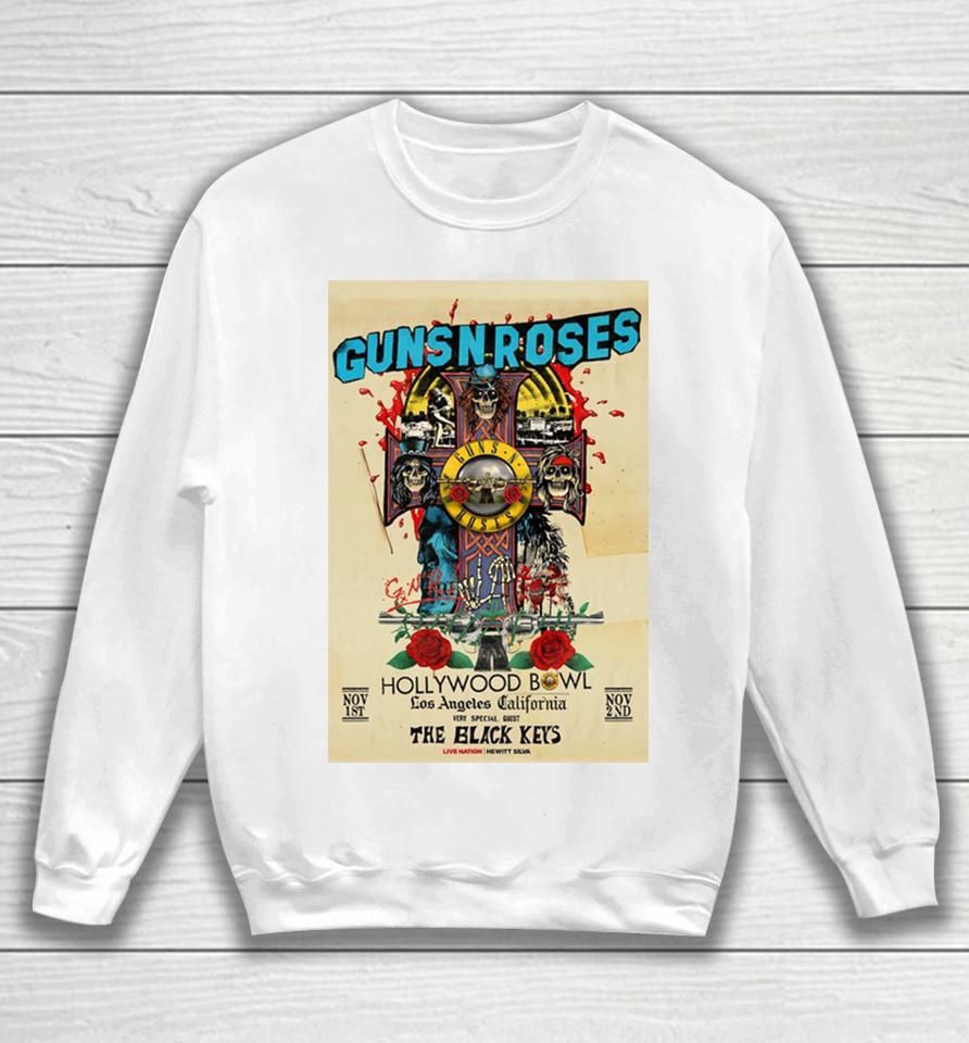 Guns N’ Roses Nov 1 2 2023 The Hollywood Bowl Los Angeles California Poster Sweatshirt