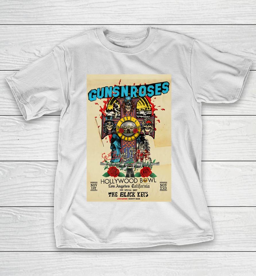Guns N’ Roses Nov 1 2 2023 The Hollywood Bowl Los Angeles California Poster T-Shirt