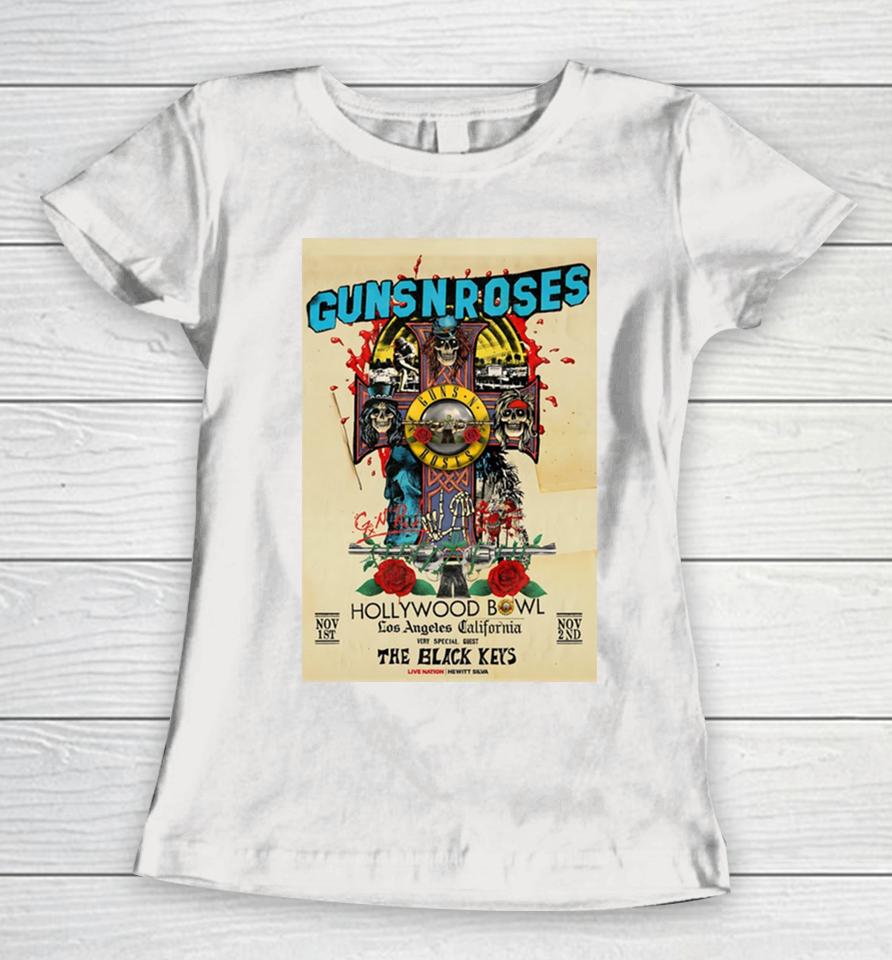 Guns N’ Roses Nov 1 2 2023 The Hollywood Bowl Los Angeles California Poster Women T-Shirt