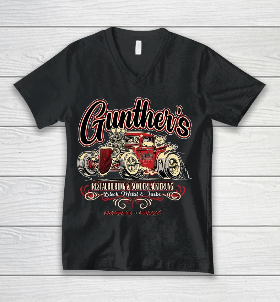 Gunther's Customs - Germany Unisex V-Neck T-Shirt