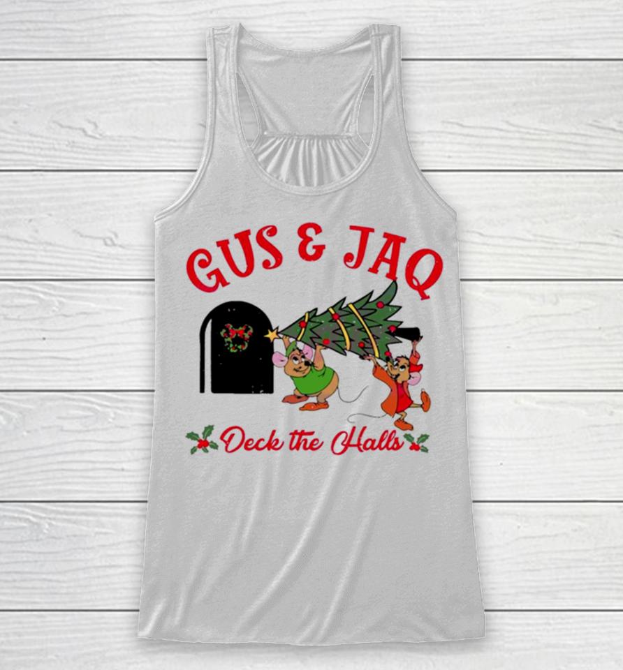 Gus And Jaq Mouse Deck The Halls Racerback Tank