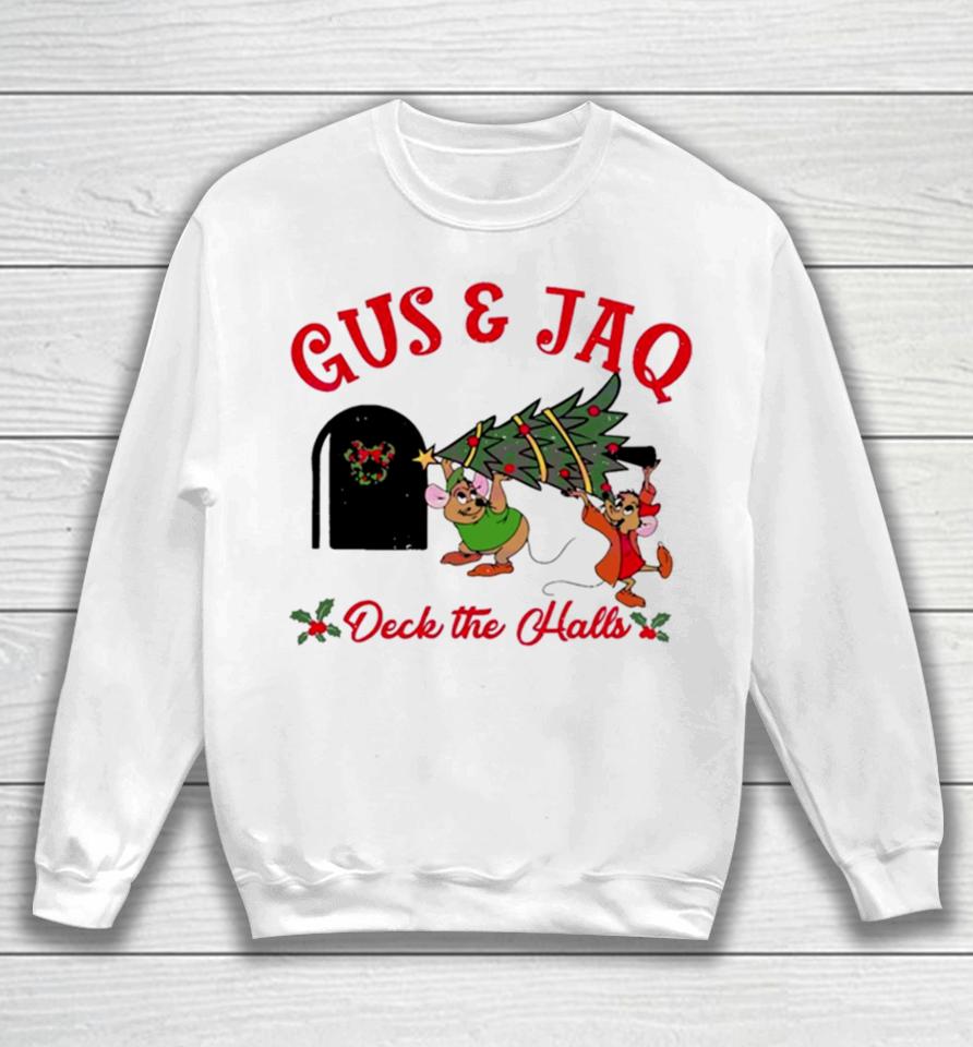 Gus And Jaq Mouse Deck The Halls Sweatshirt