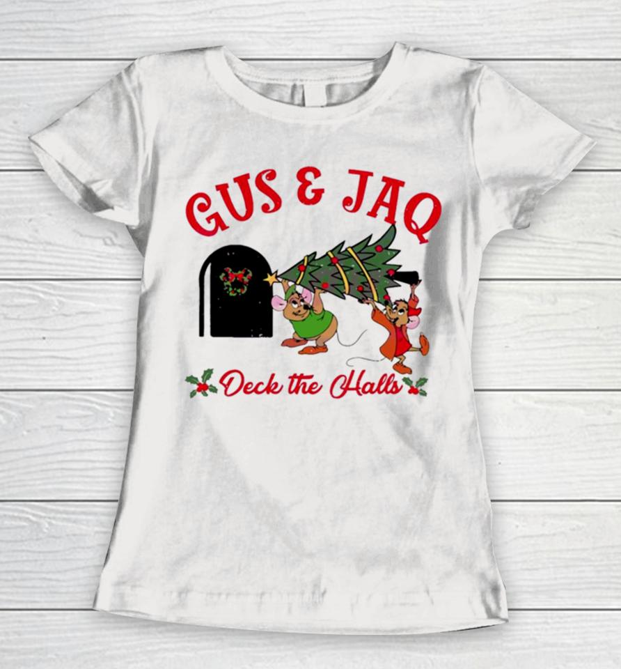 Gus And Jaq Mouse Deck The Halls Women T-Shirt