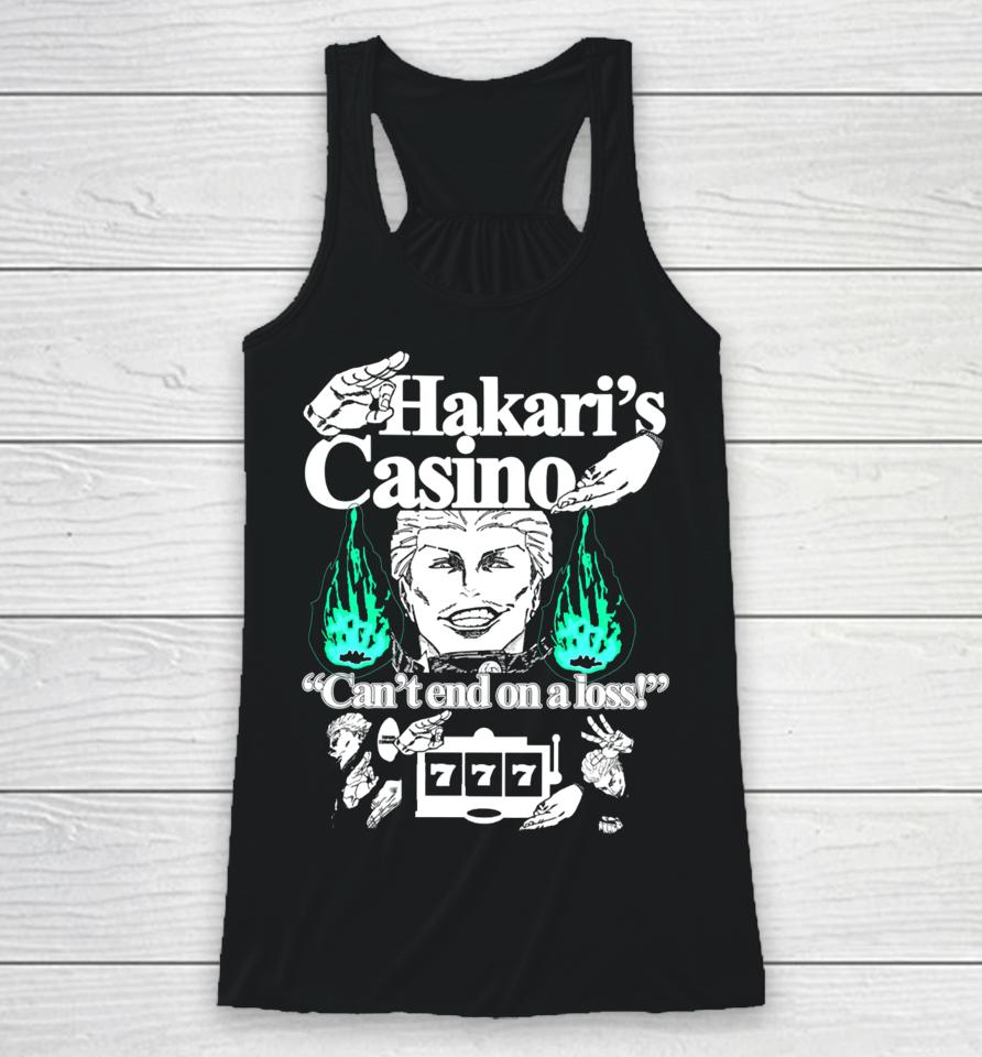Hakari's Casino Can't End On A Loss Racerback Tank