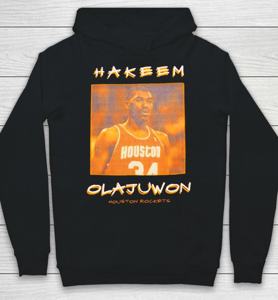 Hakeem Olajuwon Houston Rockets Vintage Logo Hoodie