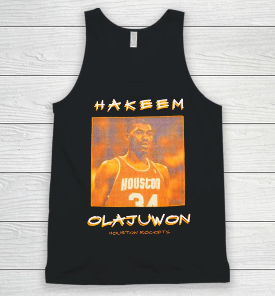 Hakeem Olajuwon Houston Rockets Vintage Logo Unisex Tank Top