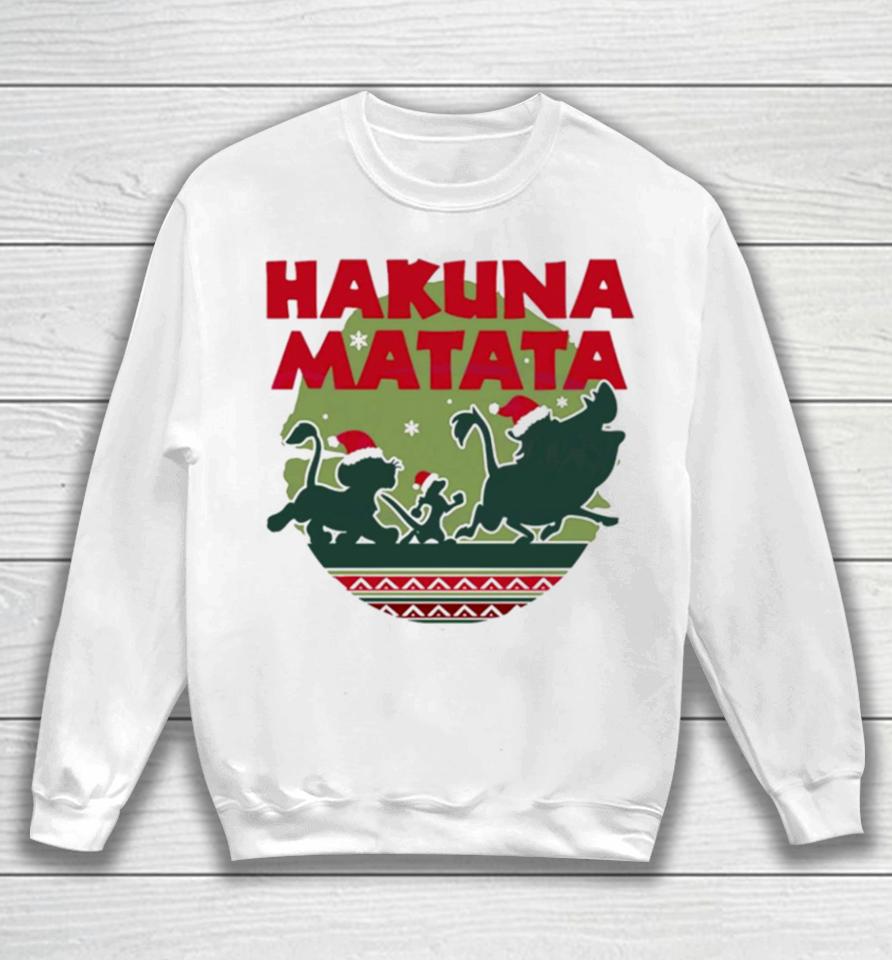 Hakuna Matata Simba Timon Pumbaa Christmas Sweatshirt